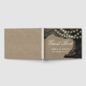 Rustikale Hochzeitsstringlichter Vintage Baum Gästebuch (Voll)