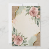 Rustikale Hochzeitssuite Dusty Rose Einladung (Rückseite)