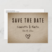 Rustikale Hochzeitsszenarien für das Land retten d Postkarte (Vorne/Hinten)