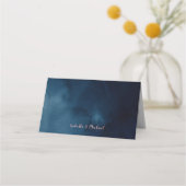 Rustikale Hochzeitsszenarien für Navy-Blush-Kallig Platzkarte (Rückseite)