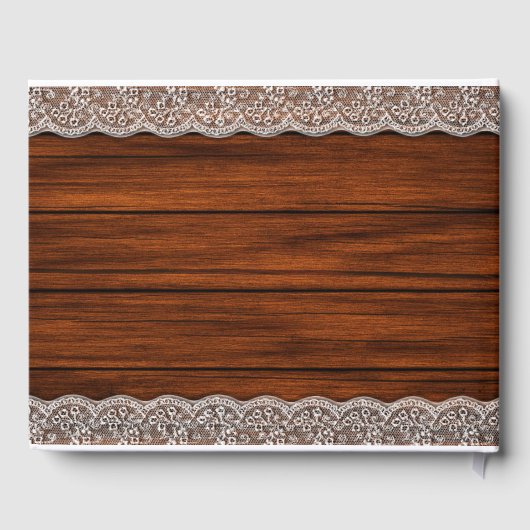 Rustikale Hochzeitsszene Gästebuch (Rückseite)