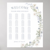 Rustikale Hochzeitstabelle für Blütenblumen Poster (Vorne)