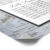 Rustikale Hochzeitstabelle für Silberbänke Poster (Ecke)