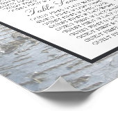 Rustikale Hochzeitstabelle für Silberbänke Poster (Ecke)