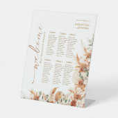 Rustikale Hochzeitstabelle für Wasserfarben Sockelschild (Vorderseite)