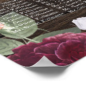 Rustikale Hochzeitstabelle Poster (Ecke)