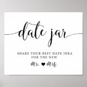 Rustikale Hochzeitstagnacht Ideen Jar Sign Poster (Vorne)