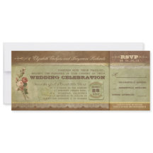 Rustikale Hochzeitstickets für Vintage mit UAWG