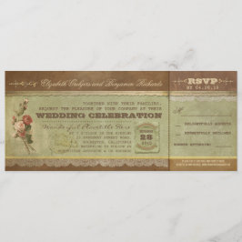 Rustikale Hochzeitstickets für Vintage mit UAWG Einladung