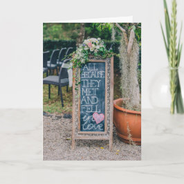 Rustikale Hochzeitstil-Faltenkarte Karte