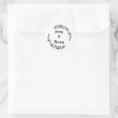 Rustikale Hochzeitstil-Wildblume Runder Aufkleber (Tasche)