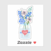 Rustikale Hochzeitstile Liebe Herzinitiativen Aufkleber (Blatt)