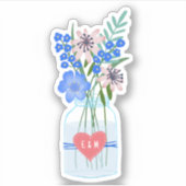 Rustikale Hochzeitstile Liebe Herzinitiativen Aufkleber (Vorderseite)