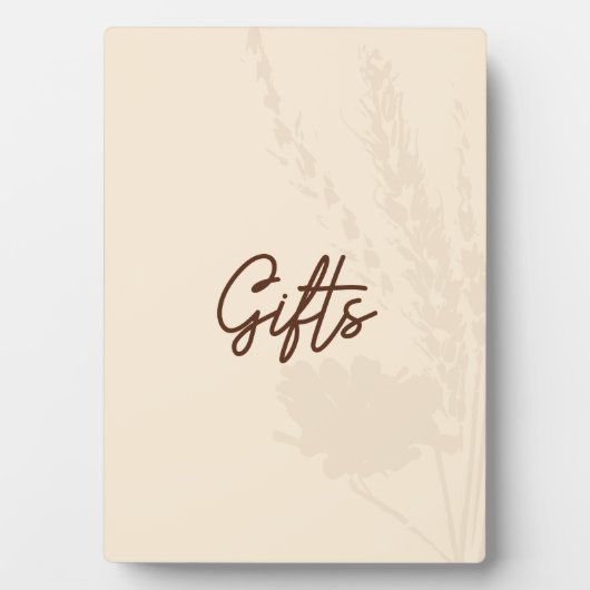 rustikale Hochzeitstippkarte - Weizendetails Fotoplatte (Vorderseite)