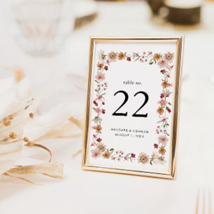 Rustikale Hochzeitstisch-Nummer Tischnummer
