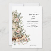 Rustikale Hochzeitstorte Einladung (Vorderseite)