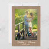 Rustikale Hochzeitstraßen Einladung (Rückseite)