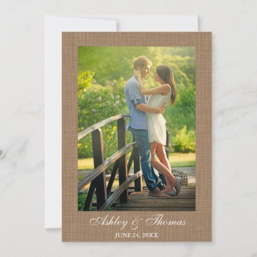 Rustikale Hochzeitstraßen Einladung (Rückseite)