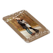 Rustikale Hochzeitstraßenbeleuchtung Save the Date Magnet (Rechte Seite)