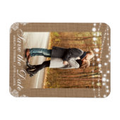 Rustikale Hochzeitstraßenbeleuchtung Save the Date Magnet (Horizontal)