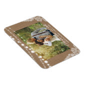 Rustikale Hochzeitstraßenbeleuchtung Save the Date Magnet (Rechte Seite)