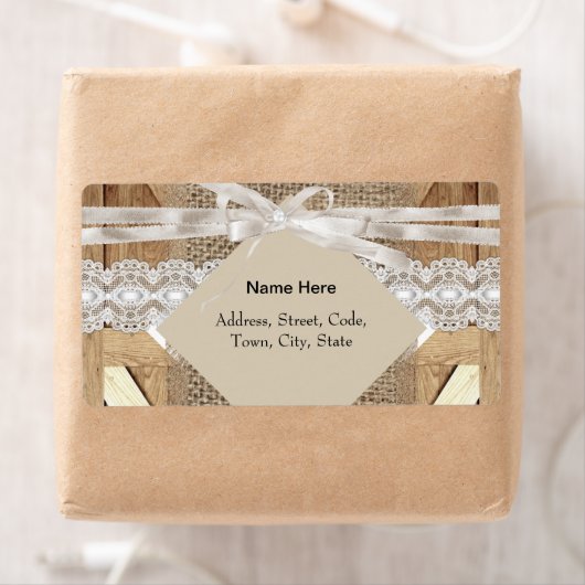 Rustikale Hochzeitstür Beige weiße Spitzenholzbühn (Insitu)