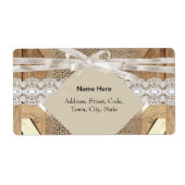 Rustikale Hochzeitstür Beige weiße Spitzenholzbühn (Vorne)