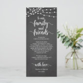 Rustikale Hochzeitsumgebung dank Karte (Stehend Vorderseite)