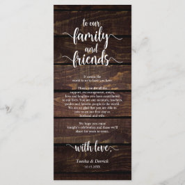 Rustikale Hochzeitsumgebung dank Karte