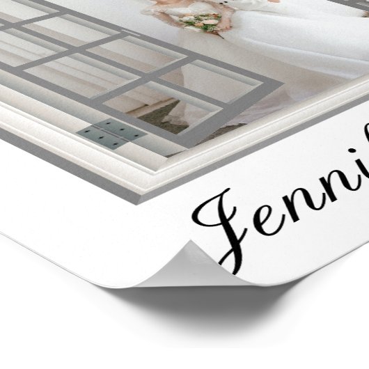 Rustikale Hochzeitsvorstellung Poster (Ecke)