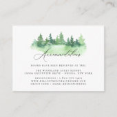 Rustikale Hochzeitswohnungen im Wasserfarbenwald Begleitkarte (Vorderseite)