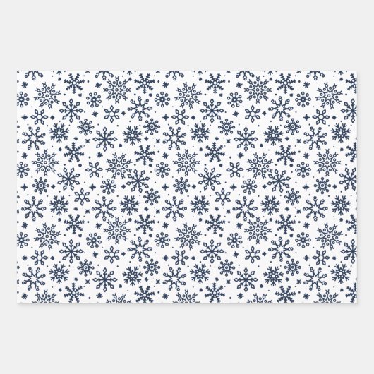Rustikale Holberries Schnee und Schneeflocken Geschenkpapier Set (Vorderseite 3)