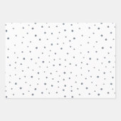 Rustikale Holberries Schnee und Schneeflocken Geschenkpapier Set (Vorderseite 2)