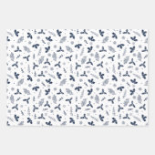 Rustikale Holberries Schnee und Schneeflocken Geschenkpapier Set (Vorderseite)