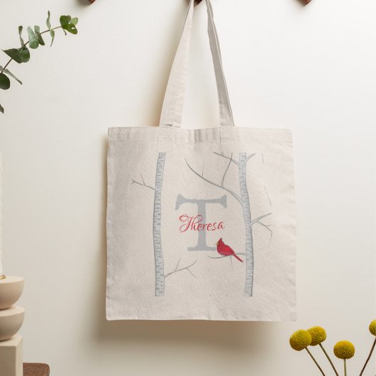 Rustikale Holiday Tree Trendy Modern Holiday Monog Tragetasche