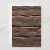 Rustikale Holly Tree Branch Winter Hochzeit Einlad Einladung (Rückseite)