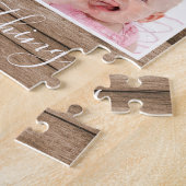 Rustikale Holz-9-Fotokollagenfamilie Puzzle (Seite)