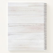 Rustikale Holz-Blumen-Wasserfarbe-Monogramm Notizblock (Rückseite)