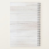 Rustikale Holz-Blumen-Wasserfarbe-Monogramm Notizblock (Rückseite)