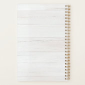 Rustikale Holz-Blumen-Wasserfarbe-Monogramm Planer (Rückseite)