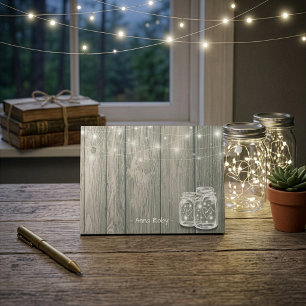 Rustikale Holz Elegante Mason Jar Vintage Lichterk Post-it Klebezettel