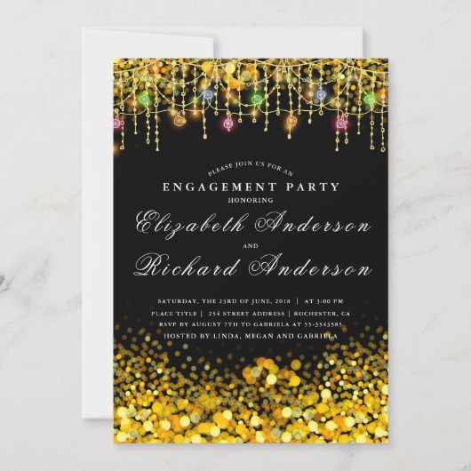 Rustikale Holz Engagement Partei Einladung mit Mas (Vorderseite)