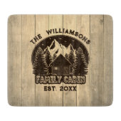 Rustikale Holz Familie Kabine Wiedersehen Dekorati Schneidebrett (Vorderseite)