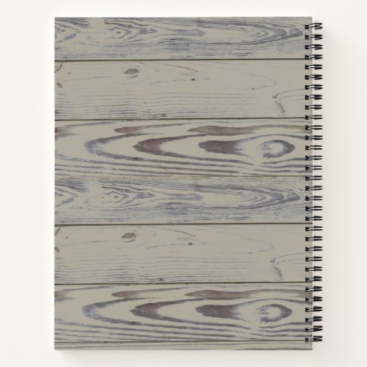 Rustikale Holz-Galloping Pferde-Silhouette Notizbuch (Rückseite)