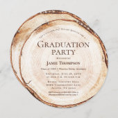 Rustikale Holz-Graduierungspartei Einzigartig Einladung (Vorne/Hinten)