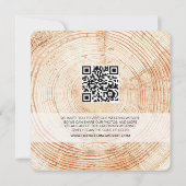 Rustikale Holz Hochzeit Save the Date mit Webseite Einladung (Rückseite)