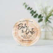 Rustikale Holz-Hochzeit Save-the-Date-QR-Code Einladung (Stehend Vorderseite)