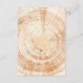 Rustikale Holz-Hochzeits-Details-Karte mit QR-Code Begleitkarte (Rückseite)