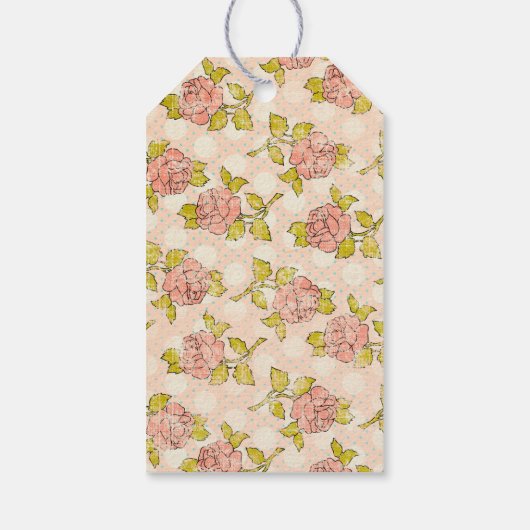 Rustikale Holz Hütte Blumenrosa Personalisierte Ge Geschenkanhänger (Rückseite)