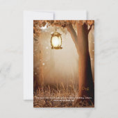 Rustikale Holz-Lichterketten Scheunenhochzeit RSVP Karte (Rückseite)